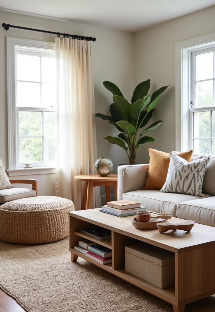 25 Modern Boho Living Room Ideas - 17. Functional Furniture