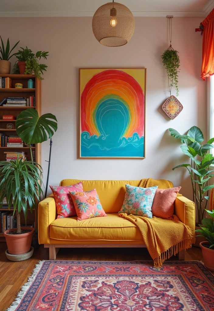 25 Modern Boho Living Room Ideas - 20. Playful Accessories