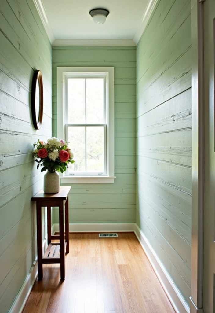 25 Modern Farmhouse Hallway Ideas - 4. Textured Wall Treatments