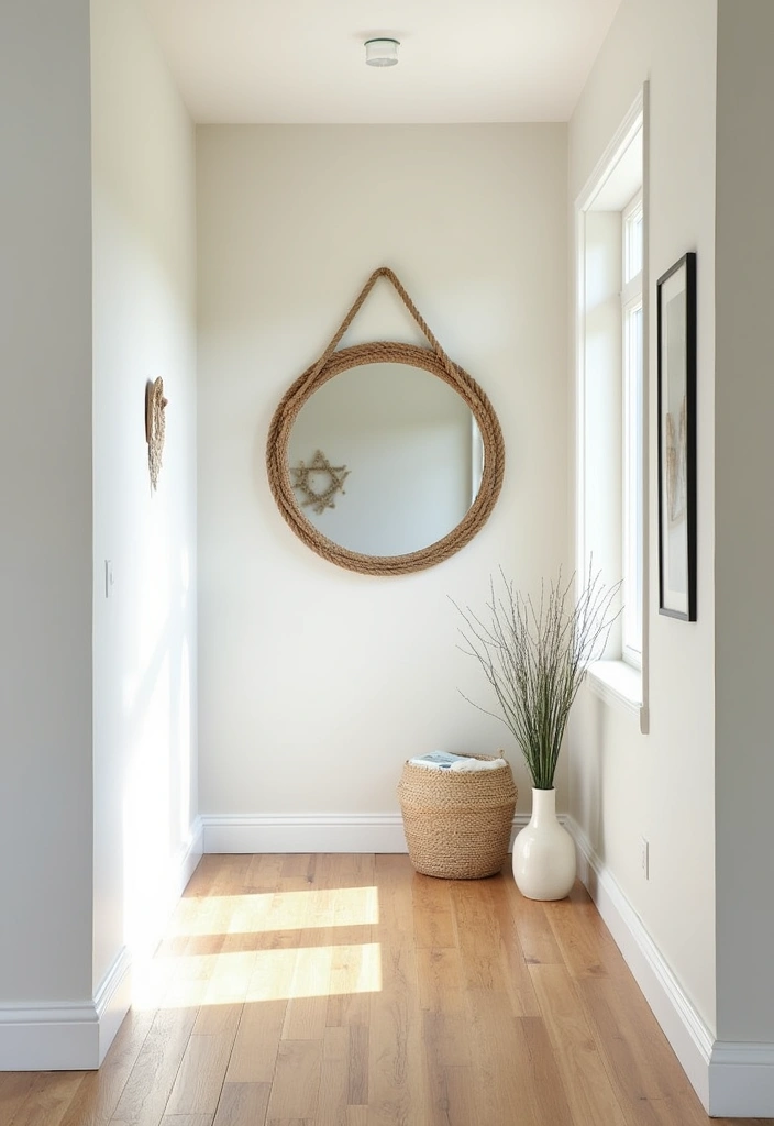 26 Coastal Hallway Design Ideas - 12. Beachy Mirrors