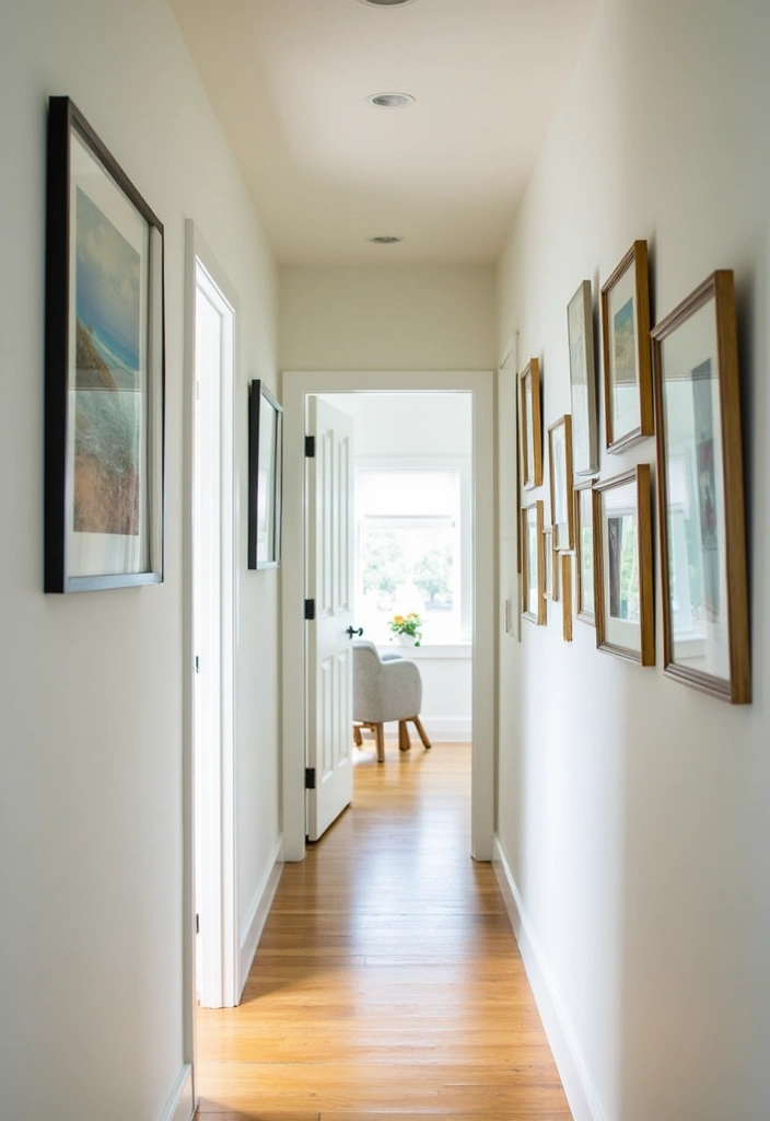 26 Coastal Hallway Design Ideas - 13. Coastal Art Prints