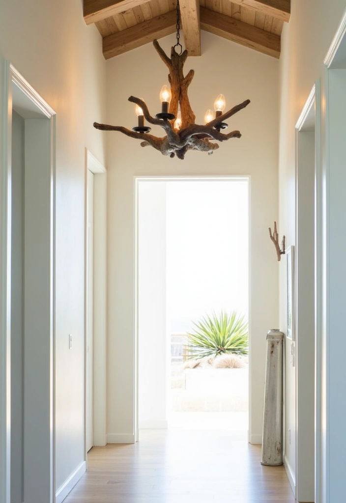 26 Coastal Hallway Design Ideas - 5. Coastal Lighting