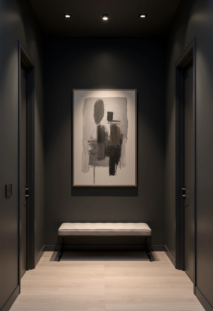 26 Dark Hallway Ideas to Elevate Your Home Decor - 12. Minimalist Design