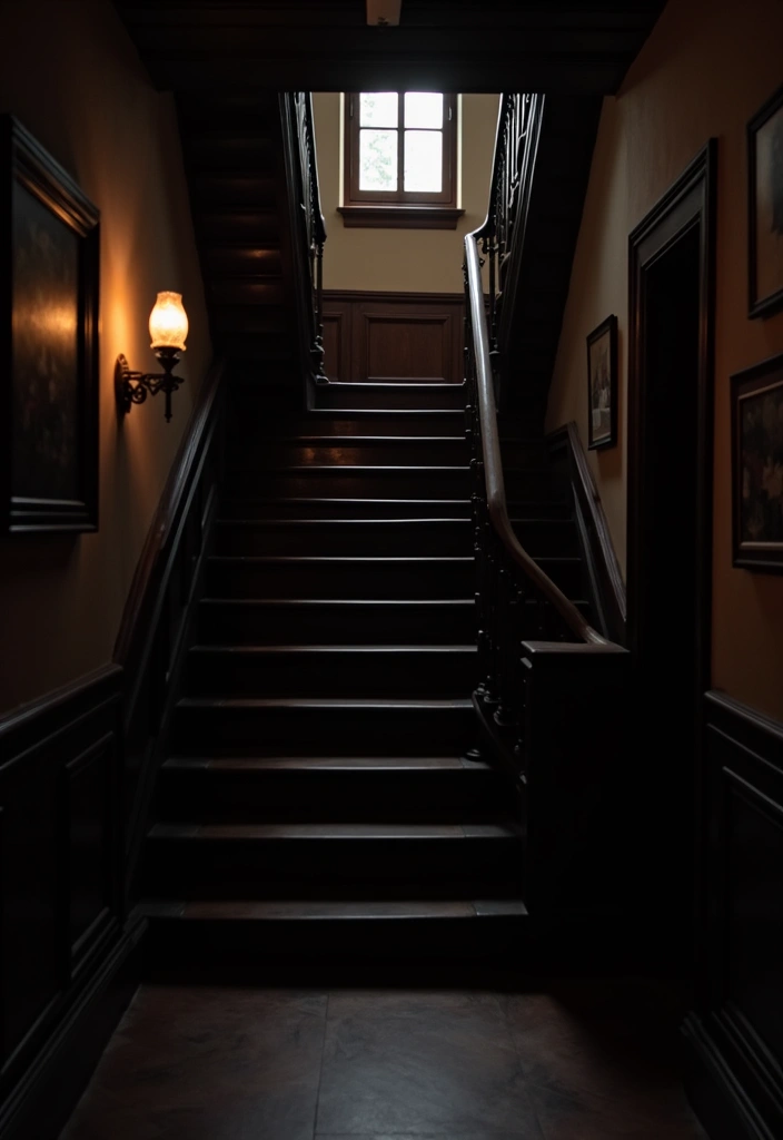 26 Dark Hallway Ideas to Elevate Your Home Decor - 19. Elegant Staircase