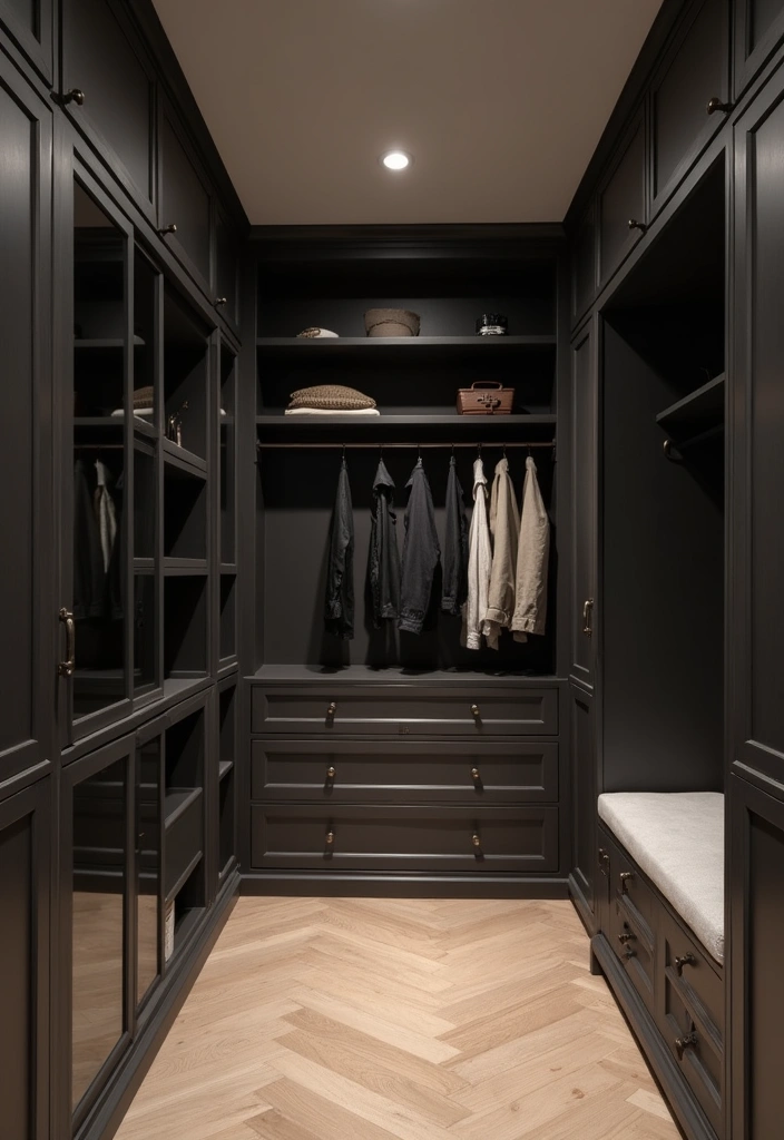 26 Dark Hallway Ideas to Elevate Your Home Decor - 21. Smart Storage Solutions