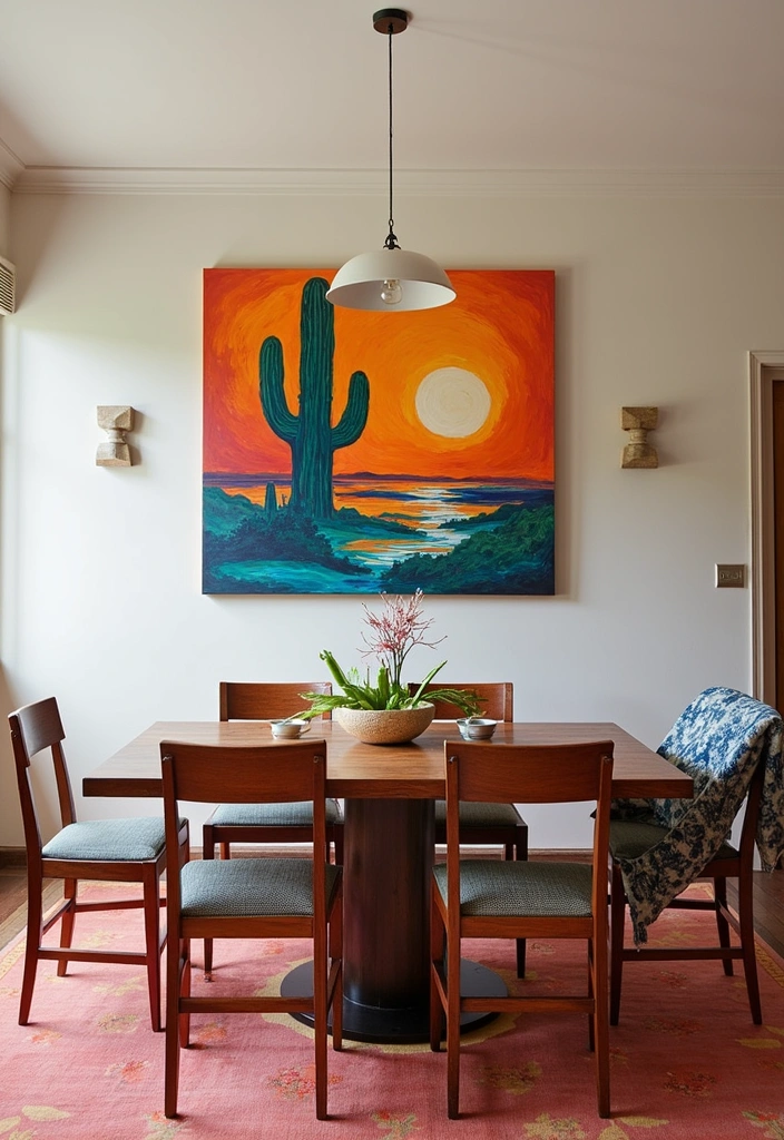 26 Ibiza Inspired Spanish Dining Room Ideas - 20. Spanish-Inspired Artwork