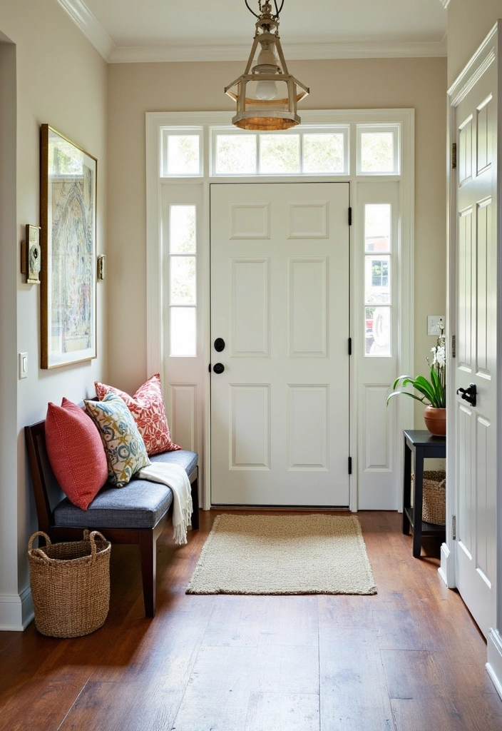 26 Modern Colonial Spanish Entryway Designs - 8. Cozy Seating Areas