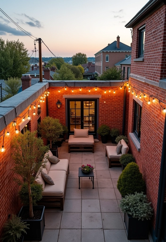 27 Bold and Modern Red Brick House Ideas - 15. Rooftop Gardens