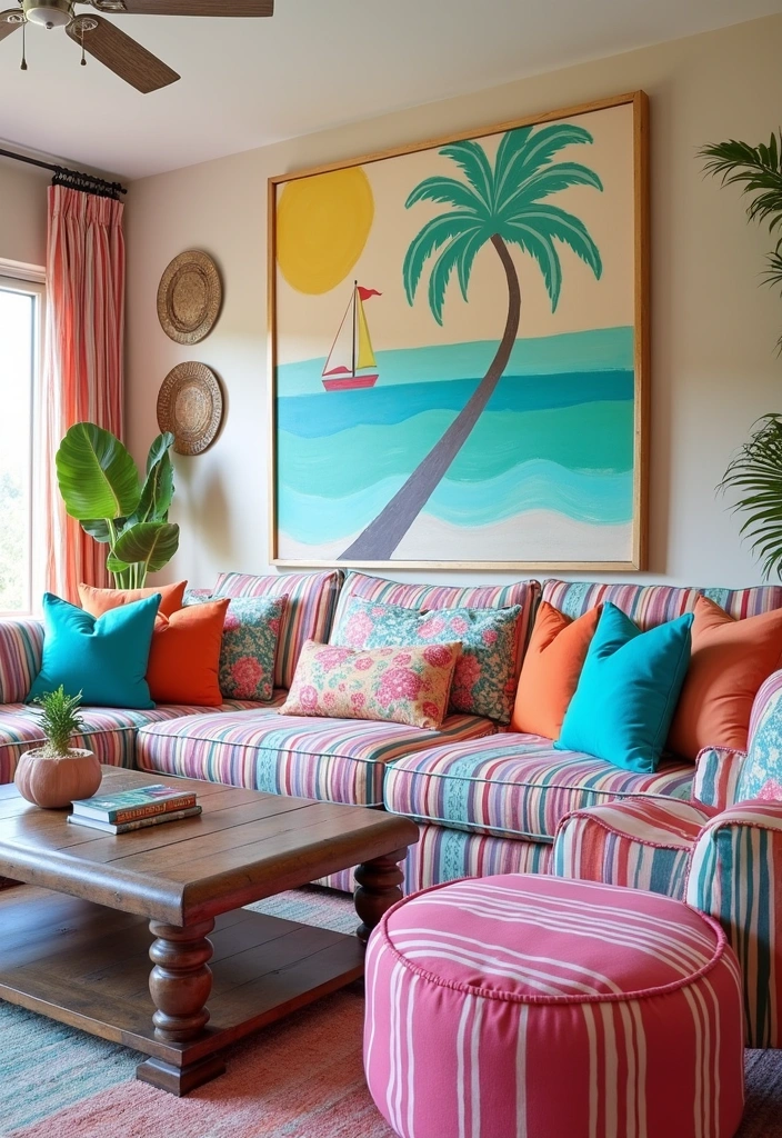 27 Charming Hamptons Style Beach Cottage Ideas - 9. Colorful Beach Cottage Accents