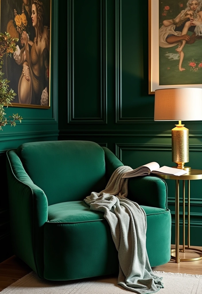 27 Cozy Reading Nook Ideas to Transform Your Home - 10. A Touch of Glam