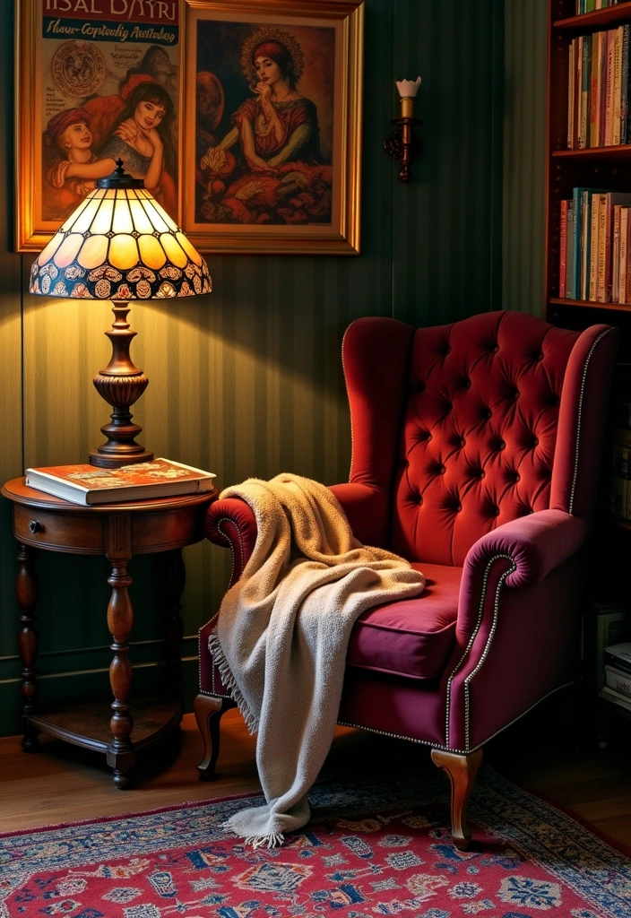 27 Cozy Reading Nook Ideas to Transform Your Home - 2. Vintage Charm