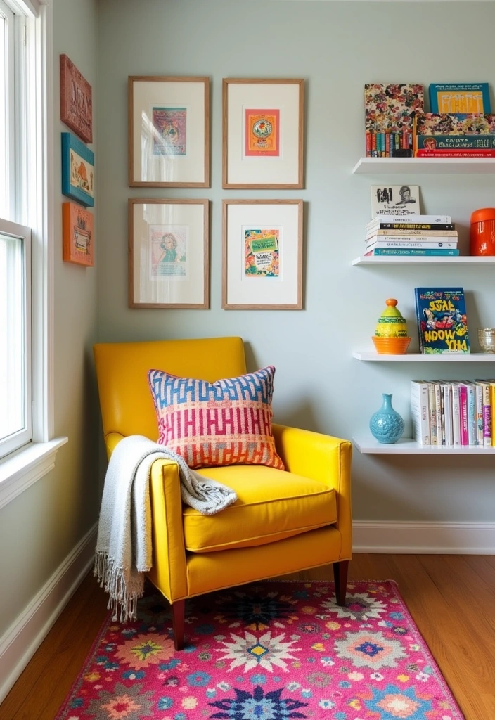 27 Cozy Reading Nook Ideas to Transform Your Home - 4. Colorful Comfort