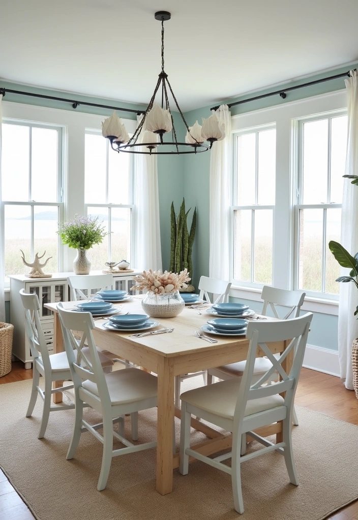 27 Dining Room Inspiration Ideas - 5. Coastal Vibes