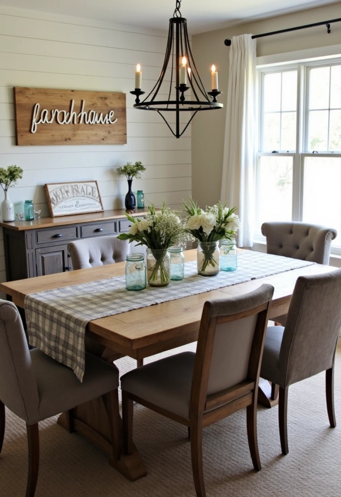 27 Dining Room Inspiration Ideas - 8. Farmhouse Fresh