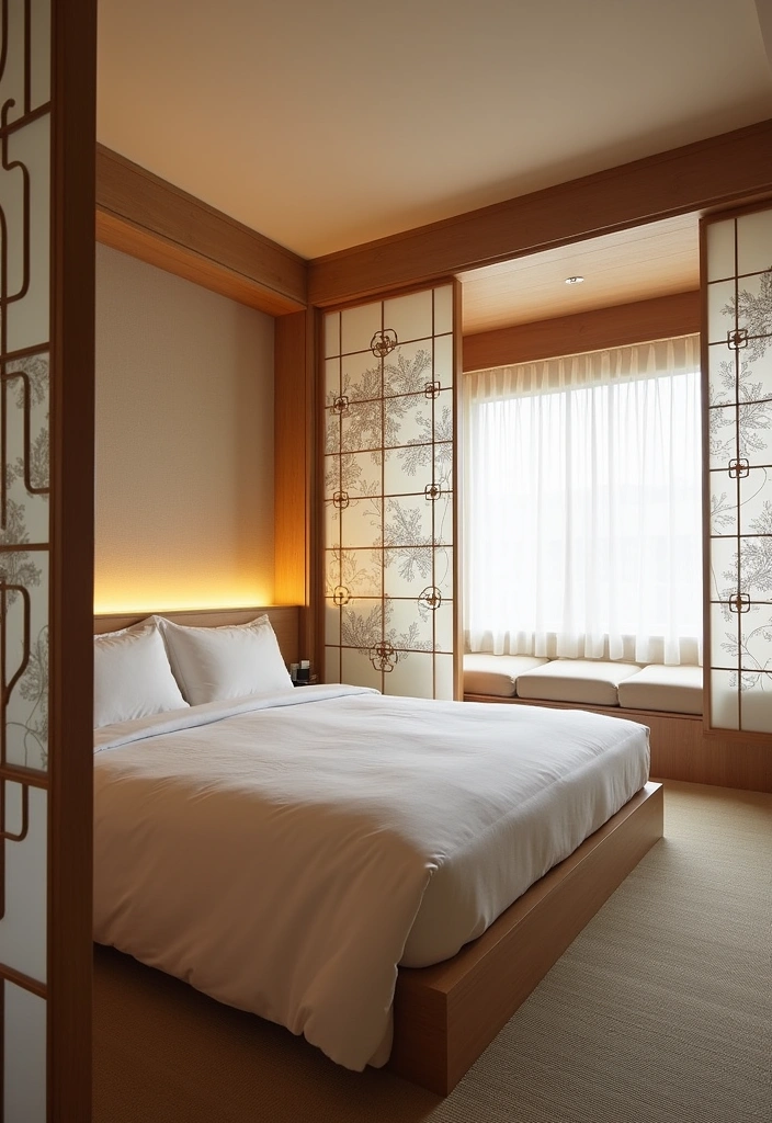 27 Japanese Bedroom Design Ideas - 4. Shoji Screen Dividers