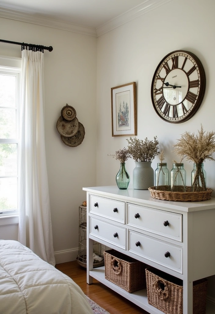 27 Rustic Bedroom Ideas: Embrace the Cozy Farmhouse Aesthetic - 11. Farmhouse-Style Accessories
