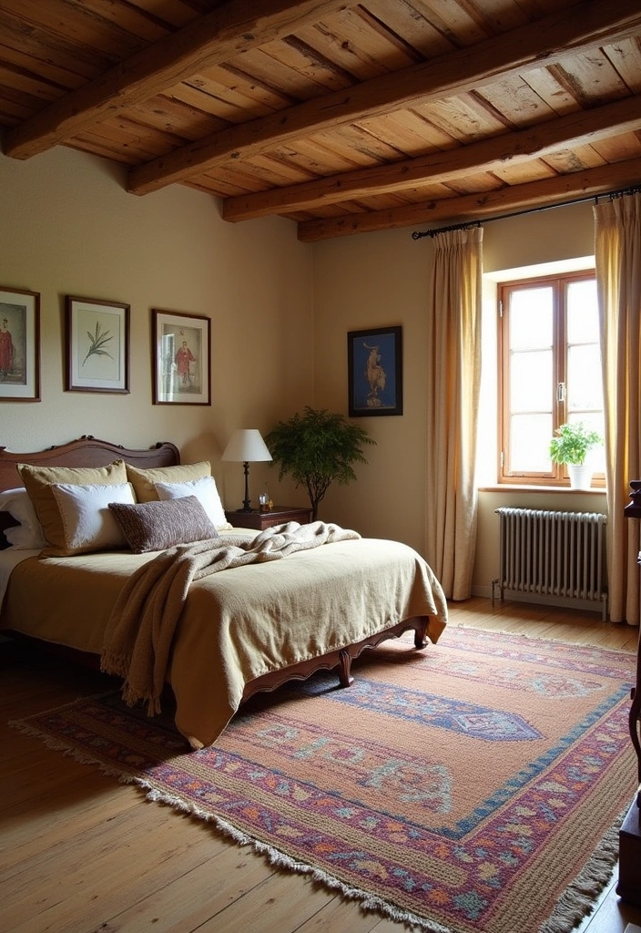 27 Rustic Bedroom Ideas: Embrace the Cozy Farmhouse Aesthetic - 12. Layered Rugs