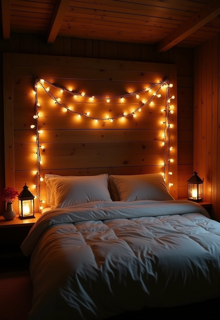 27 Rustic Bedroom Ideas: Embrace the Cozy Farmhouse Aesthetic - 14. Soft Lighting Options