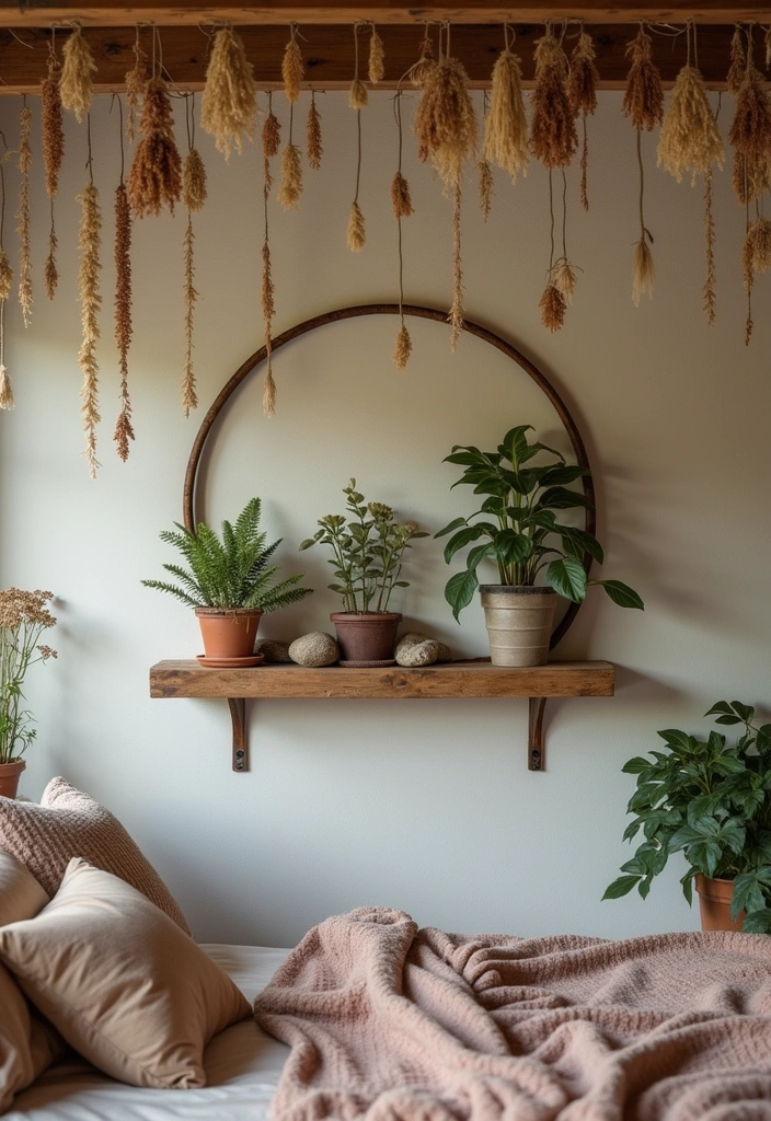 27 Rustic Bedroom Ideas: Embrace the Cozy Farmhouse Aesthetic - 5. Nature-Inspired Decor