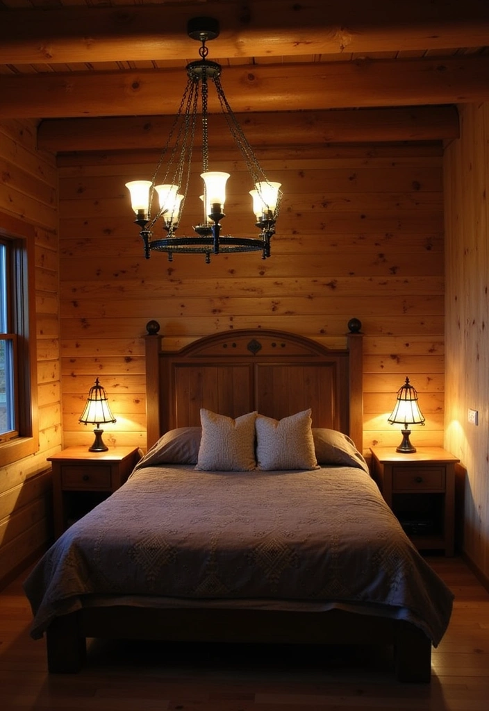 27 Rustic Bedroom Ideas: Embrace the Cozy Farmhouse Aesthetic - 6. Farmhouse Lighting Fixtures