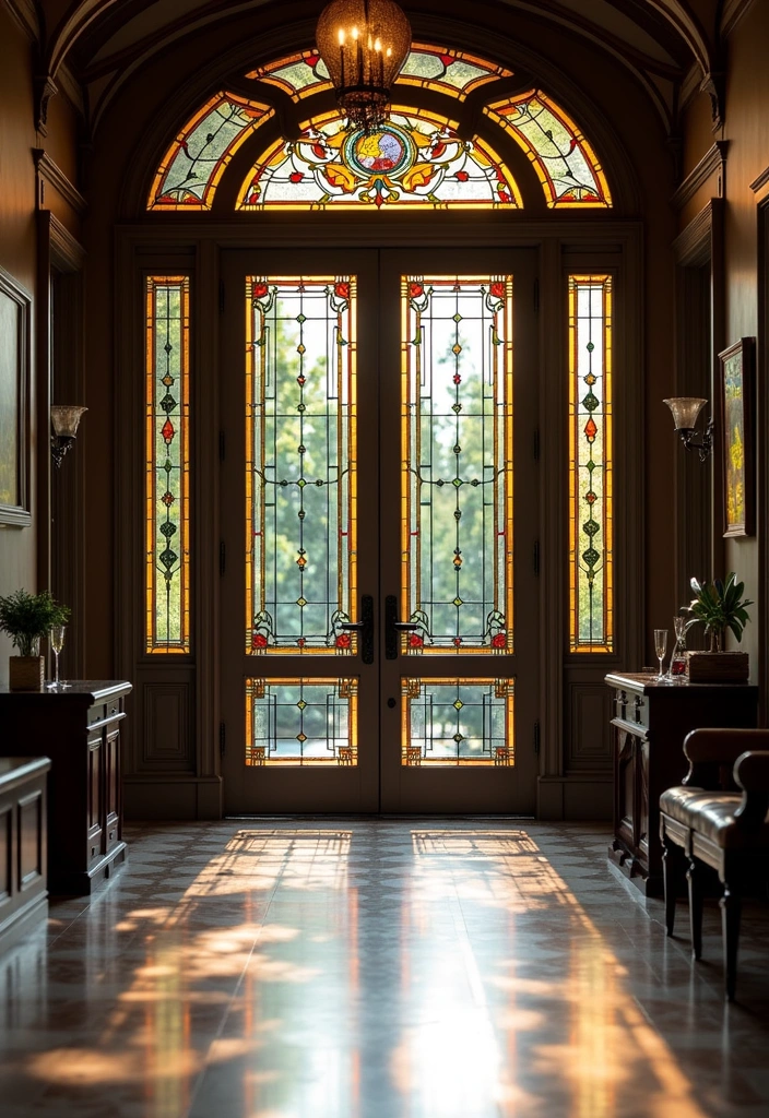 27 Stunning Victorian Hallway Ideas to Elevate Your Home Decor - 21. Glass Elements