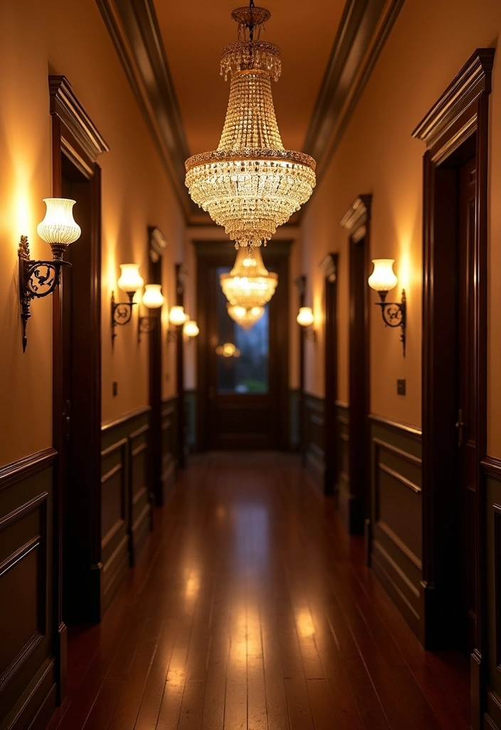 27 Stunning Victorian Hallway Ideas to Elevate Your Home Decor - 3. Vintage Lighting Fixtures