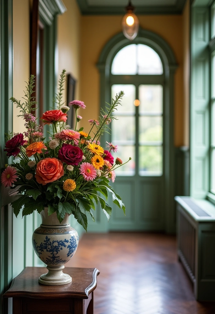 27 Stunning Victorian Hallway Ideas to Elevate Your Home Decor - 9. Floral Arrangements